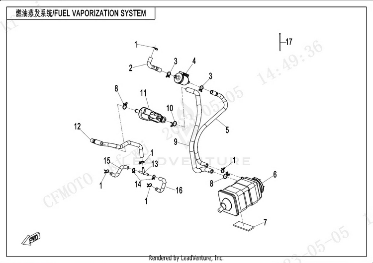Fuel Vaporization System CF400-7US 450NK 2024 Nebula White Schematic