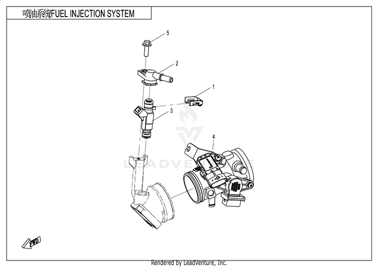 Injector System CF500AU-7S CFORCE 500 S 2017 Ferrari  Red Schematic