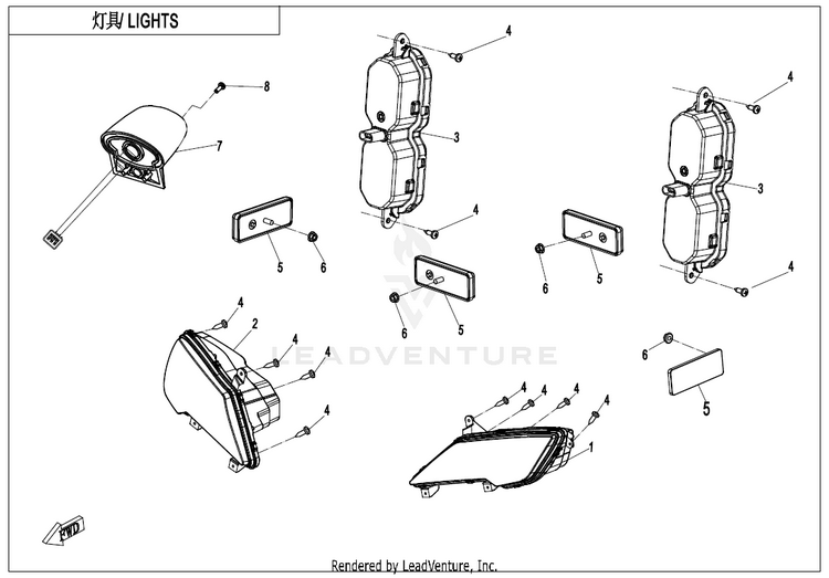 Lights CF1000UZ UFORCE 1000 2025 Nebula Black Schematic