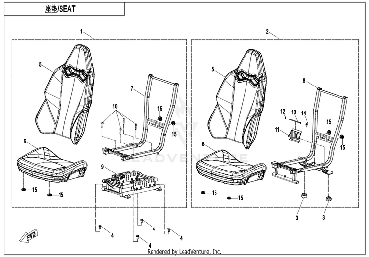 Seat ZFORCE 950 HO EX CF1000SZ-D 2023 Nebula Black Schematic