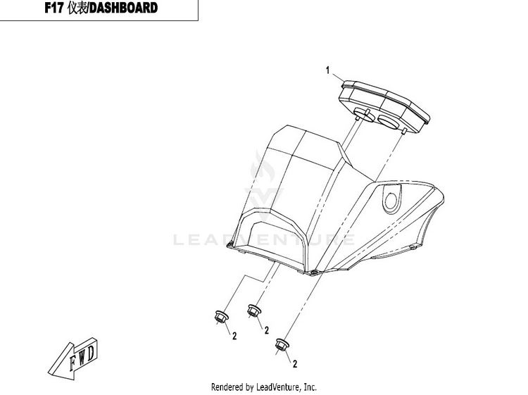 Dashboard CFORCE 800 CF800-2 2017 Crystal Orange Schematic