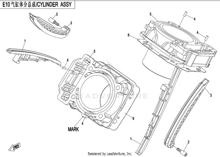 Cylinder Assy CFORCE 800 CF800-2 2017 Crystal Orange Schematic