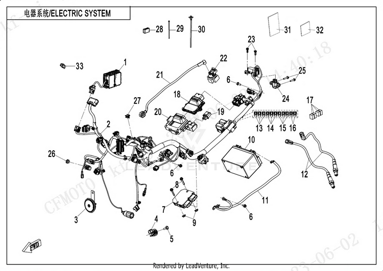 Electric System CF400-7US 450NK 2024 Nebula White Schematic