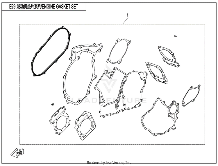 Engine Gasket Set ZFORCE 950 HO EX CF1000SZ-D 2022 Lava Orange Schematic