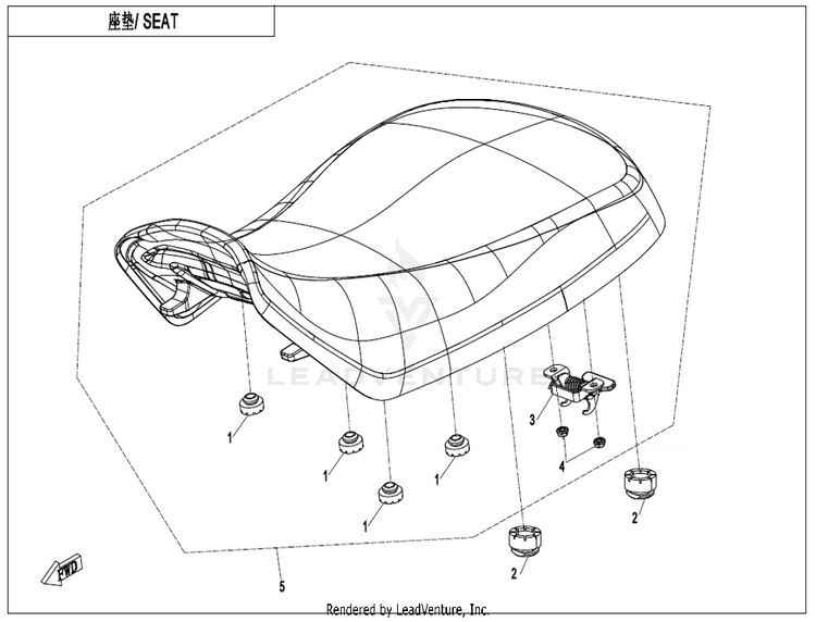 Seat CF600AU-3S CFORCE 600 2022 Force Red Schematic