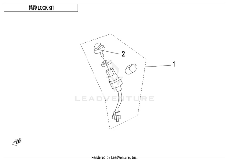 Lock Kit CFORCE 400 CF400AU 2019 Crystal Orange Schematic