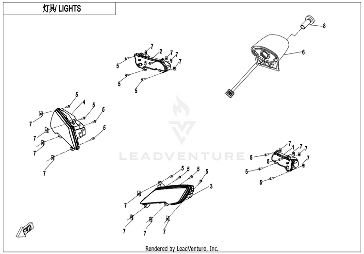 Lights(Na) CF800AU-2A CFORCE 800 EPS 2020 Crystal Orange Schematic