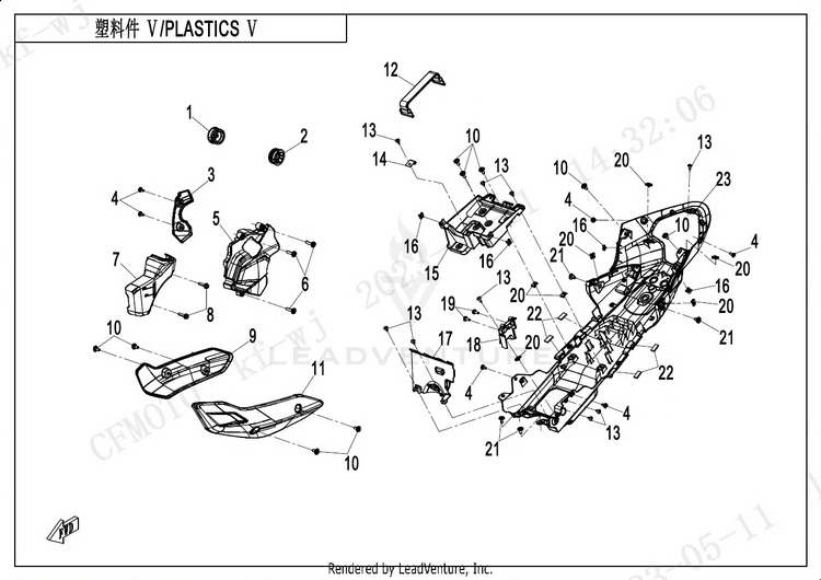 Plastics 5 CF400-7US 450NK 2024 Nebula White Schematic