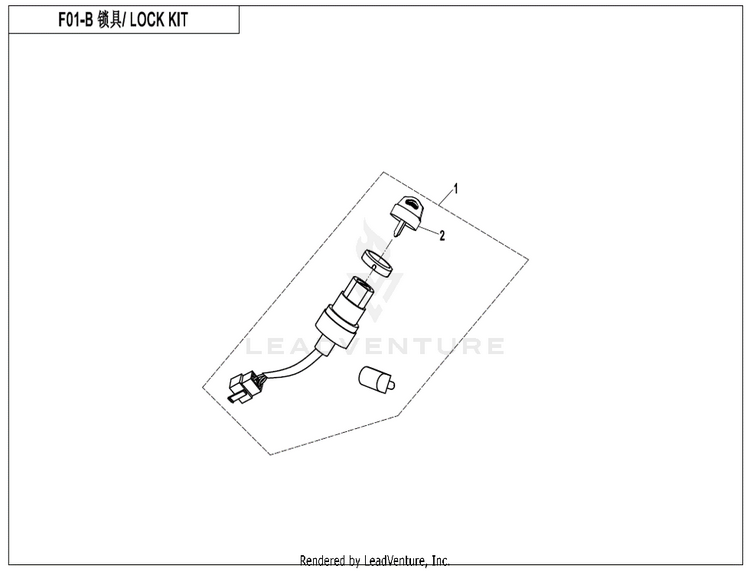 Lock Kit (Sumitomo) CF800 ZFORCE 800 EX EPS 2022 ATHENS BLUE Schematic