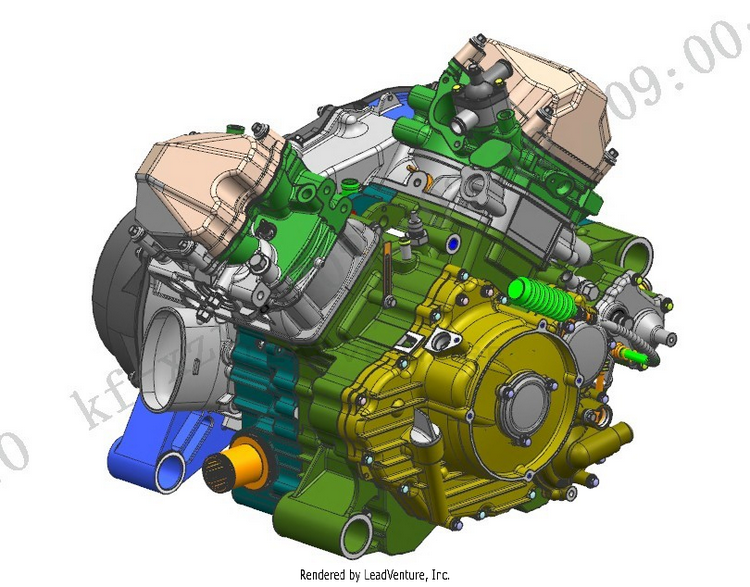 Long Block ZFORCE 950 HO EX CF1000SZ-D 2022 Lava Orange Schematic
