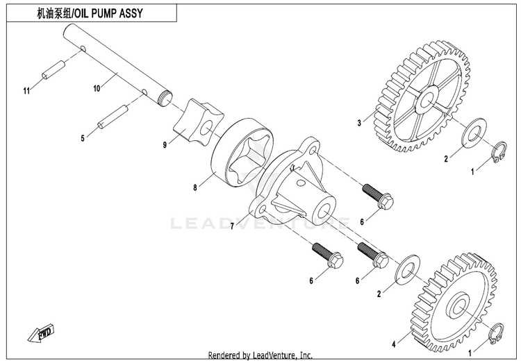 Oil Pump Assy ZFORCE 950 HO EX CF1000SZ-D 2023 Nebula Black Schematic