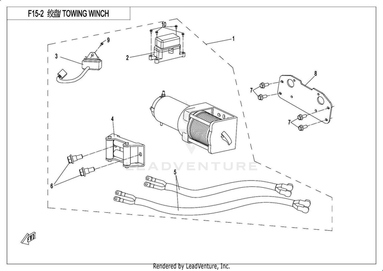 Winch (Accessory) CFORCE 400 CF400AU 2019 Crystal Orange Schematic