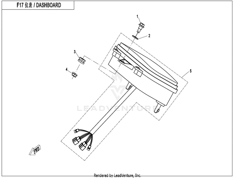 Dashboard CF800 ZFORCE 800 EX EPS 2022 ATHENS BLUE Schematic