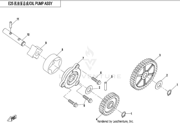 Oil Pump Assy CFORCE 800 CF800-2 2017 Crystal Orange Schematic