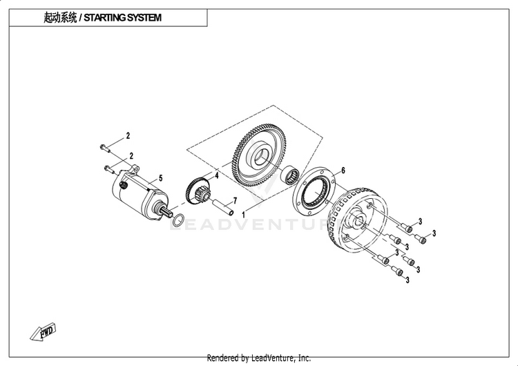 Starter Motor CFORCE 400 CF400AU 2019 Crystal Orange Schematic