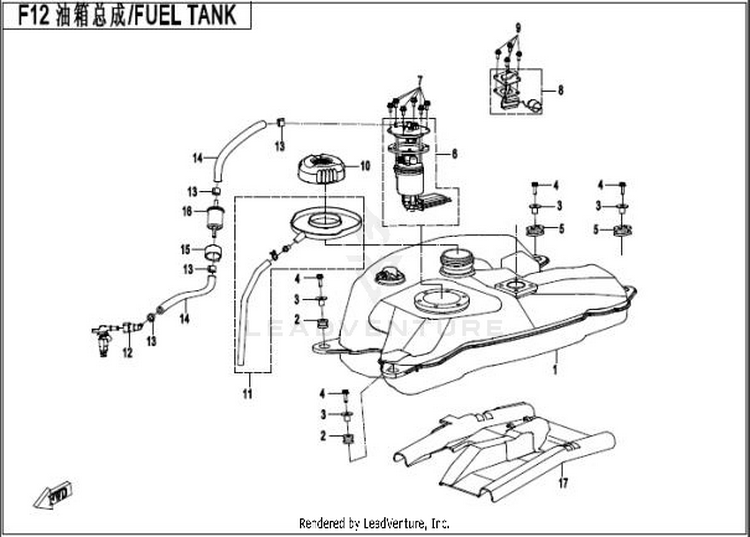 Fuel System CFORCE 400 CF400AU 2016 Crystal Orange Schematic