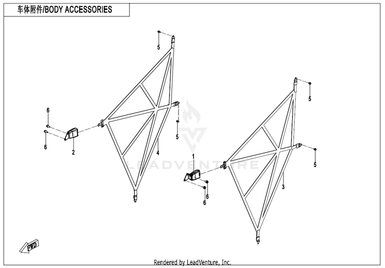 Body Accessories CF1000UZ UFORCE 1000 2025 Nebula Black Schematic