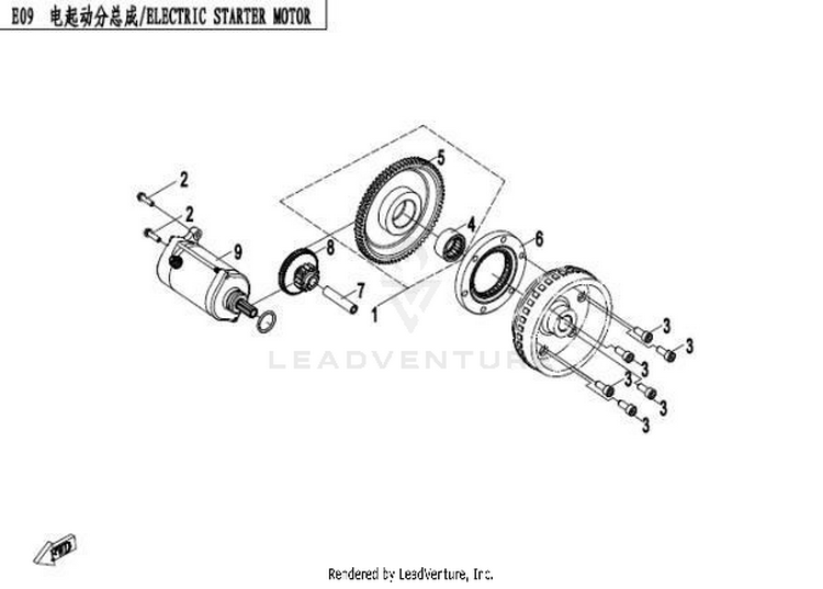 Starter Assy CFORCE 500 HO CF500AU-6L 2017 Crystal Orange Schematic