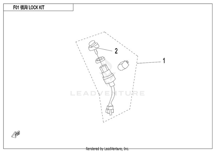 Lock Kits CF500AU-7S CFORCE 500 S 2017 Ferrari  Red Schematic