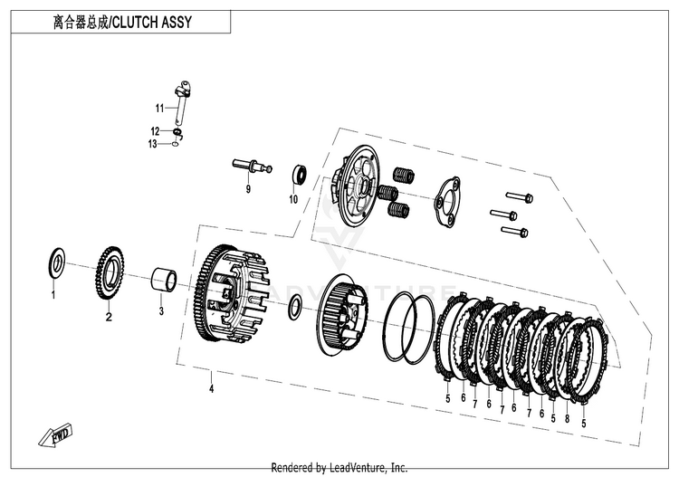 Clutch CF400-7US 450NK 2024 Nebula White Schematic