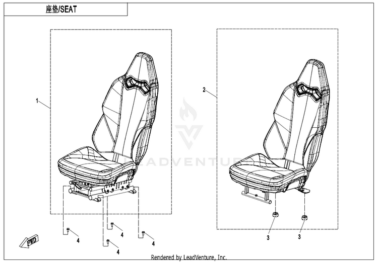 Seat ZFORCE 950 HO EX CF1000SZ-D 2022 Lava Orange Schematic