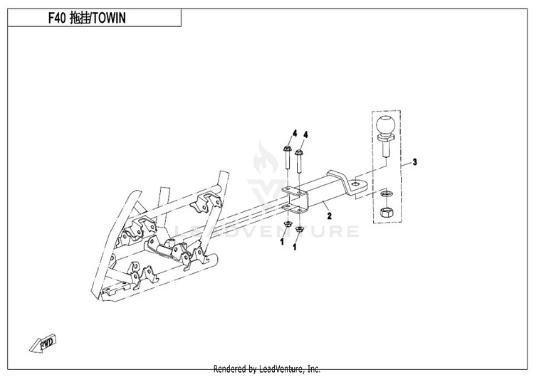 Towing CF500AU-7S CFORCE 500 S 2017 Ferrari  Red Schematic