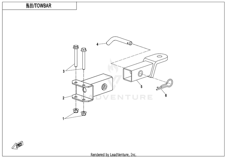 Towbar ZFORCE 950 HO EX CF1000SZ-D 2023 Nebula Black Schematic