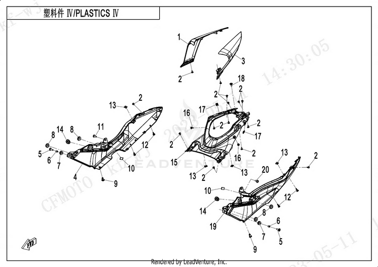 Plastics 4 CF400-7US 450NK 2024 Nebula White Schematic