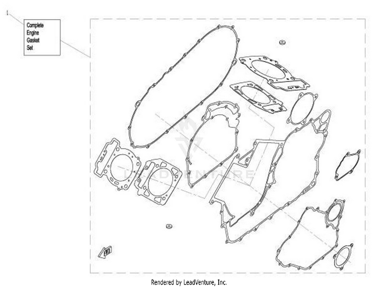 Engine Gasket Set (Wet Clutch) CF800 ZFORCE 800 EX EPS 2022 ATHENS BLUE Schematic