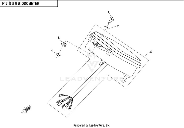Odometer CFORCE 500 HO CF500AU-6L 2017 Crystal Orange Schematic