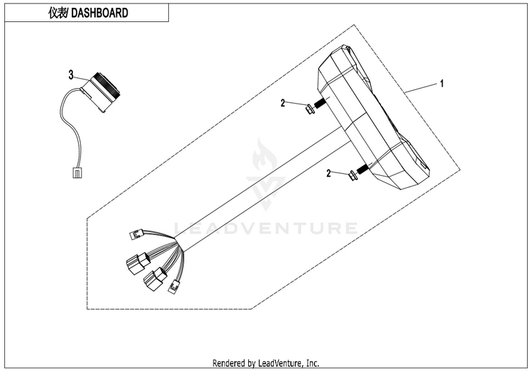 Dashboard CF800AU-2A CFORCE 800 EPS 2020 Crystal Orange Schematic