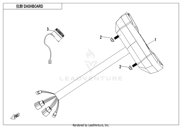 Dashboard(Black-And-White Display Dashboard) CF1000UU UFORCE 1000 2019 ATHENS BLUE Schematic