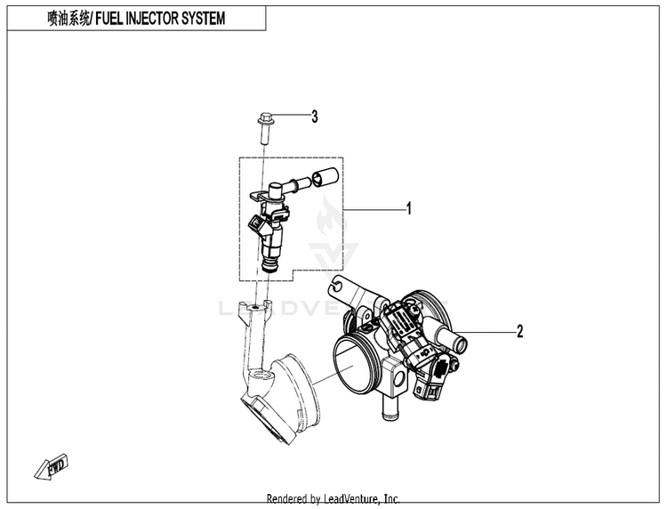 Fuel Injection System CF600AU-3S CFORCE 600 2022 Force Red Schematic