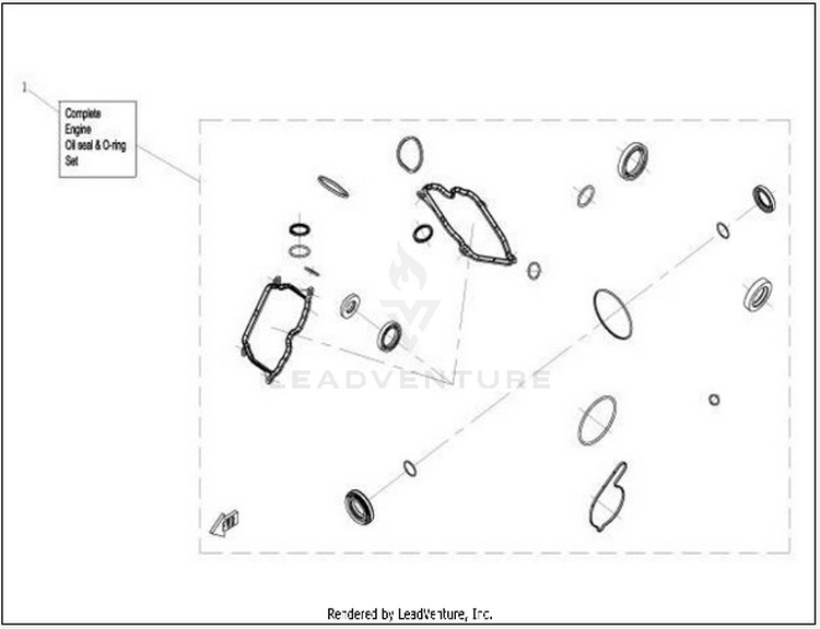 Engine Oil Seal & O-Ring Set (Wet Clutch) CF800 ZFORCE 800 EX EPS 2022 ATHENS BLUE Schematic