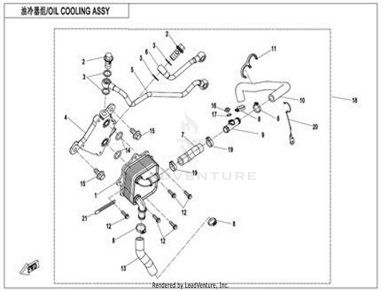 Oil Cooling System. ZFORCE 950 HO EX CF1000SZ-D 2022 Lava Orange Schematic