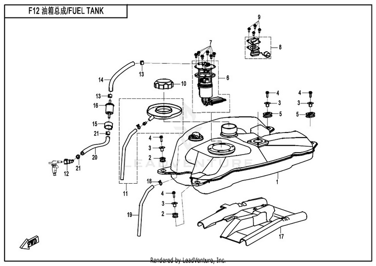 Fuel System CFORCE 400 CF400AU 2017 Crystal Orange Schematic