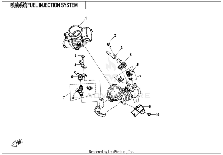 Fuel Injection System-For Fuel Vaporization System CF800AU-2A CFORCE 800 EPS 2020 Crystal Orange Schematic