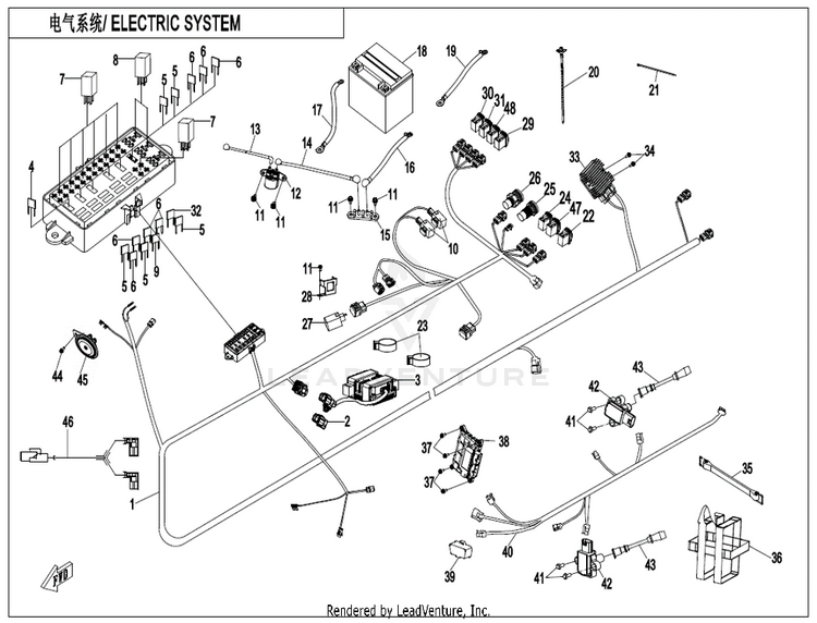 Electric System (No Bcm) ZFORCE 950 HO EX CF1000SZ-D 2022 Lava Orange Schematic