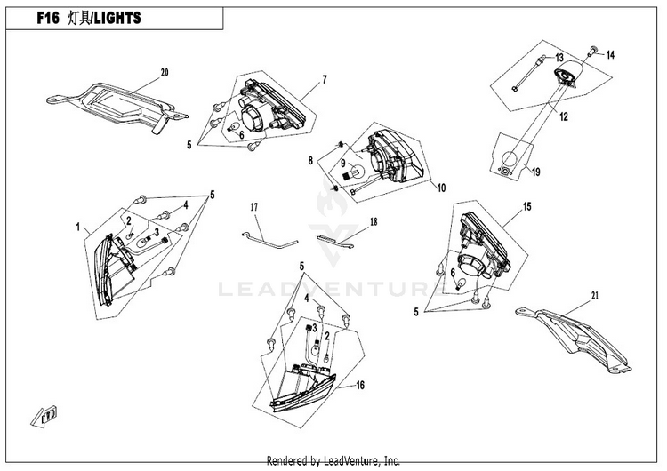 Light CFORCE 400 CF400AU 2017 Crystal Orange Schematic