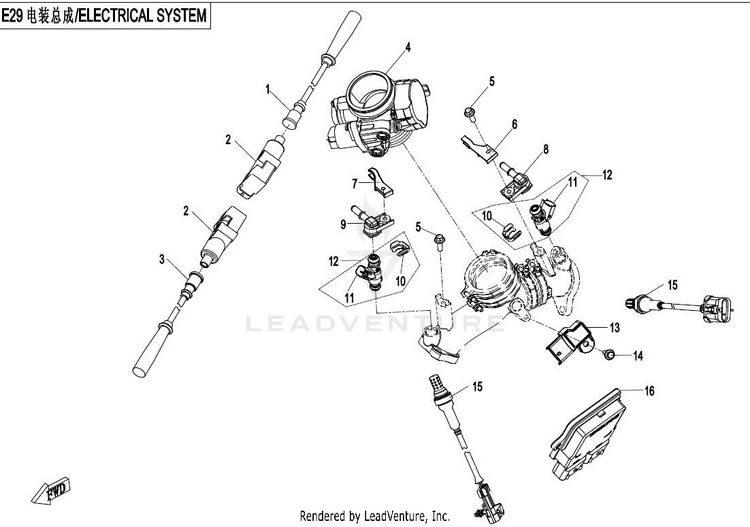 Electric System (Efi) CFORCE 800 CF800-2 2017 Crystal Orange Schematic
