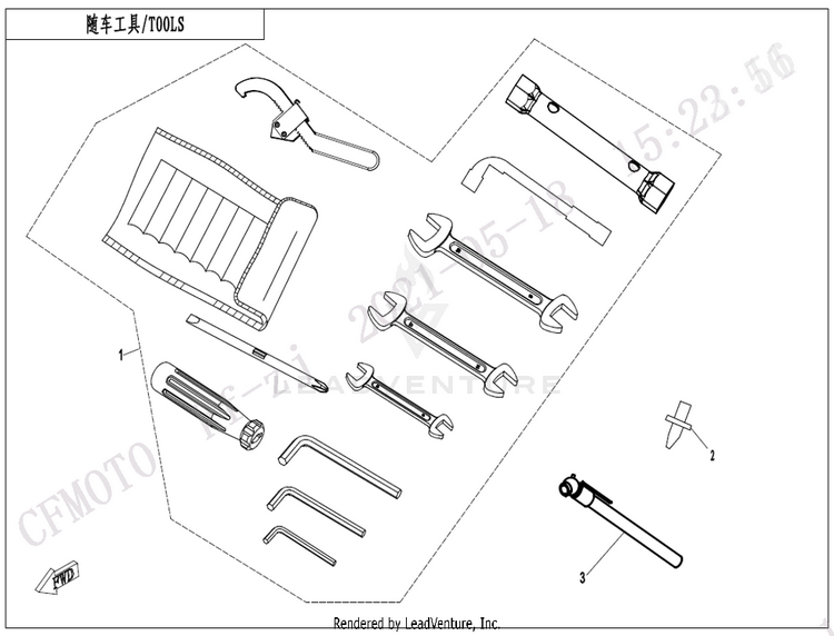 Tools CF800 ZFORCE 800 EX EPS 2022 ATHENS BLUE Schematic