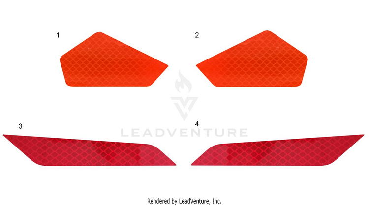 Reflector ZFORCE 950 HO EX CF1000SZ-D 2022 Lava Orange Schematic