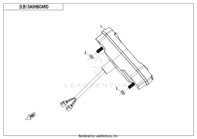 Dashboard CFORCE 400 CF400AU 2019 Crystal Orange Schematic