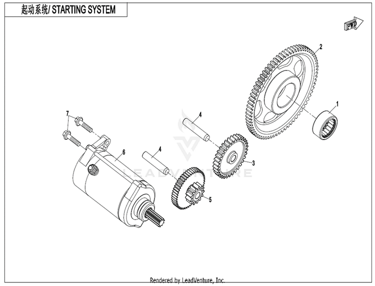 Starting System CF800 ZFORCE 800 EX EPS 2022 ATHENS BLUE Schematic