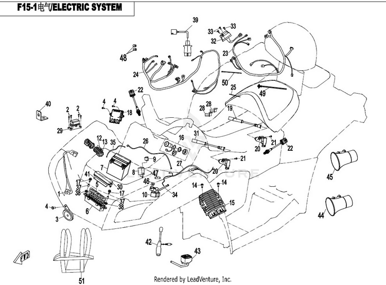 Electric System CFORCE 800 CF800-2 2017 Crystal Orange Schematic