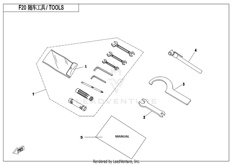 Tools CF500AU-7S CFORCE 500 S 2017 Ferrari  Red Schematic