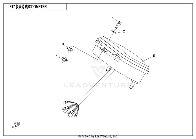 Odometer UFORCE 500 CF500UU 2017 Crystal Orange Schematic