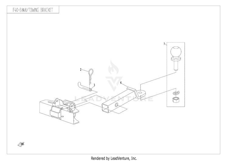 Towing Bracket(Usa) UFORCE 500 CF500UU 2017 Crystal Orange Schematic