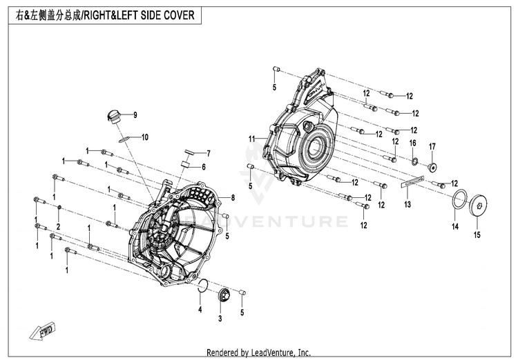 Left & Right Side Lower CF400-7US 450NK 2024 Nebula White Schematic