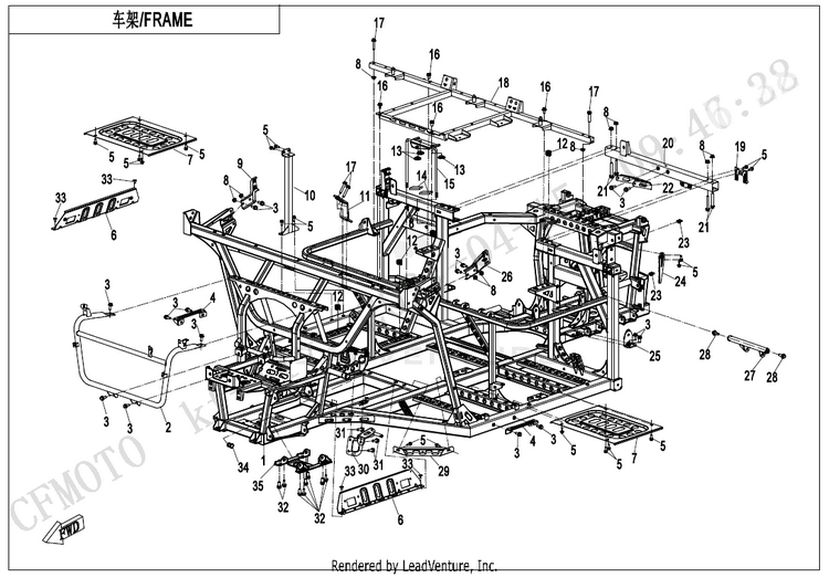 Frame CF1000UZ UFORCE 1000 2025 Nebula Black Schematic